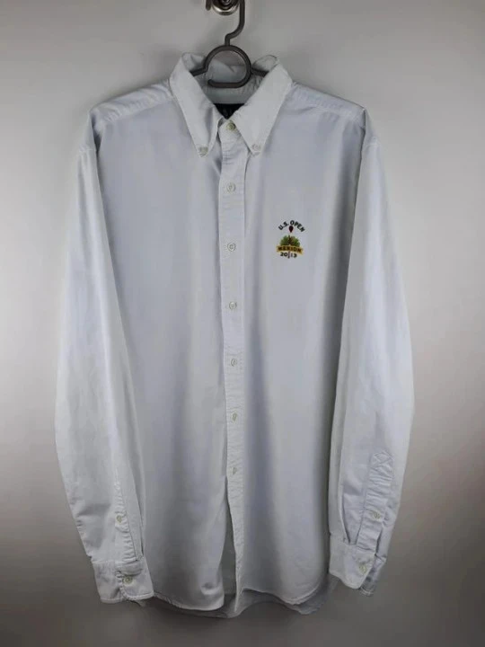 Chemise Manches Longues blanche / Ralph Lauren / U.S. Open 2013 / Taille L / Homme / Classic Fit